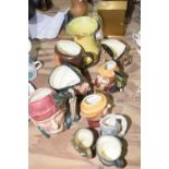 A large collection of Royal Doulton Toby Jugs To include Royal Doulton 'Paddy', 'Don Quixote', '