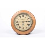 An early 20th Century wall clock by Russell's Ltd, Liverpool Having an 18cm painted dial with