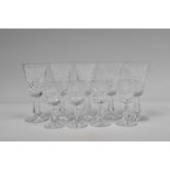 A small group of Waterford Crystal glasses To include five 'Lismore' Waterford Crystal sherry