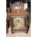 A late 19th/early 20th Century oak cased Winterhalder & Hofmier bracket clock The oak case with
