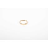 A 9ct gold band ring ring size N, weight approx. 2.4g.