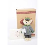 A boxed Steiff 655425 teddy bear 'Berliner Morgenpost' Blonde, growler, limited edition 1125/1500