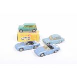 A boxed Dinky no. 197 Morris Minor - Traveller - reproduction Unboxed Dinky Triumph Vitesse no.