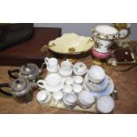 A mixed group of ceramics and metal ware To include a Wedgwood coffee and tea service, a a Kutani