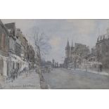 Andrew P Neilson (20th Century) 'Street Scene' Watercolour, signed, 17x26.5cm, framed