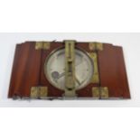 A 19th Century mahogany cased military style compass By J.B. Dancer of Manchester, with brass