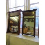 A 19th Century mahogany framed rectangular wall mirror and a second similar mirror (2)