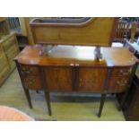 A good quality 19th Century bowfront mahogany sideboard fitted with two narrow and two deep