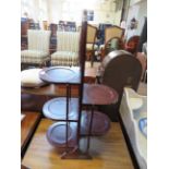 An early 20th Century mahogany folding cakestand