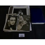 A collection various vintage autographed photos and postcards principally early 20th Century plus