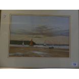 Jeffrey Bradley - Spring Evening Poole Harbour, Dorset, pastel, signed lower left, framed and