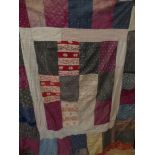A vintage patchwork tablecloth