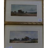 Henry Hilton - A pair of coaching scenes, watercolours, both signed, framed and glazed.