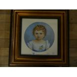 A Minton hand painted porcelain cabinet plate Of circular form, depicting Margaret Catherine Edwards