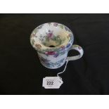 Copeland late Spode floral decorated spittoon, with looped handle, pattern no. 8186, height 8.5cm (