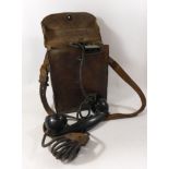 United States of America Signal Corps field telephone, mid 20th Century Complete with handset, the