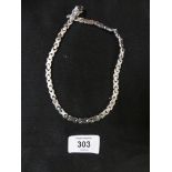 A chain The fancy link chain stamped 925, length 41cm, weight approx. 1.7oz.