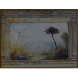 Joseph Yelverton Dawborn (British, 1856-1943) - Stage Set - Arcadian landscape Watercolour,