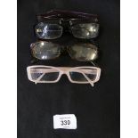 Four pairs of designer reading glasses to include Gucci, Dolce & Gabbana, Versace and Prada (4)