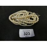 Three cultured and imitation pearl necklaces