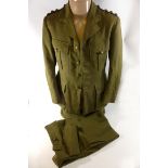 A British Captains reconnaissance tunic and trousers mid 20th Century Jacket with reconnaissance
