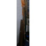 A large collection of used fishing equipment To include a cased Nikko split cane rod, further