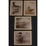 Peter Kettle - four various sepia prints, various paddle steamers