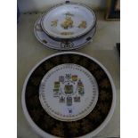 A mixed lot comprising a Caverswall Earl Mountbatten of Burma commemorative plate, a Burleigh ware