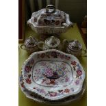 A quantity of Masons floral decorated table wares in the Brocade and Nabob pattern