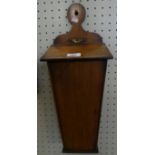 A 19th Century mahogany candlebox of typical tapering form, fitted with hinged lid