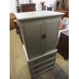 A painted TV cabinet