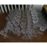 A mixed lot of 20th Century clear glasswares to include examples by Tudor and others