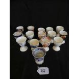 Fifteen assorted 19th Century and later egg cups various patterns and factories to include Masons
