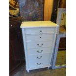 A Laura Ashley painted Wellington style chest with six drawers