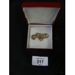 A 9ct gold chain The box link chain with a spring clasp, weight approx. 5g.
