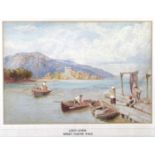 After Myles Birket Foster 'Loch Leven' watercolour, signed, 17x25cm, framed