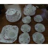 A quantity of Shelley Bridal Rose pattern tea and table wares
