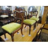 Four 19th Century compressed balloon back rosewood dining chairs CONDITION REPORT All chairs