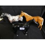 A group of three various Beswick model horses CONDITION REPORT All horses are damaged/repaired in