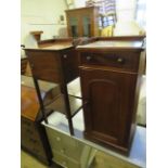 A Victorian mahogany pot cupboard and a Georgian mahogany night stand (2)