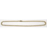 A 1970s 9ct gold necklace Designed as a fancy link chain with push piece clasp, import marks for