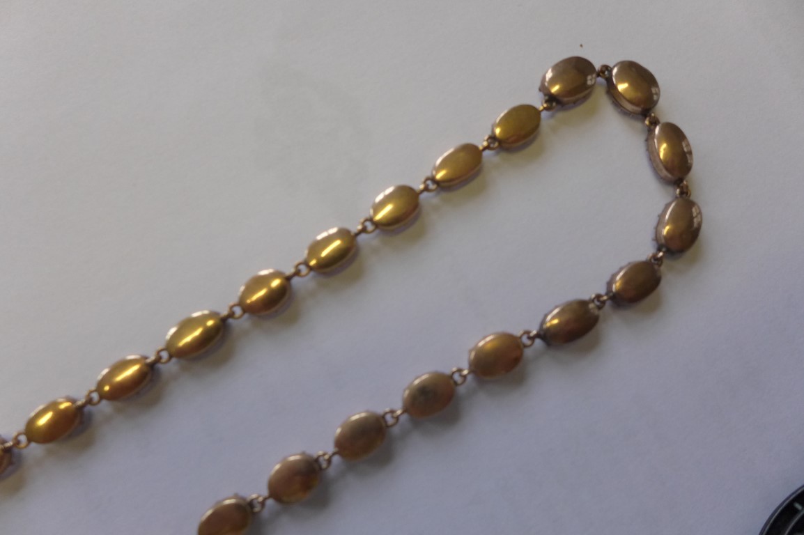 An early Victorian foil back topaz rivière necklace, circa 1840 The graduated oval shaped topaz - Image 7 of 15