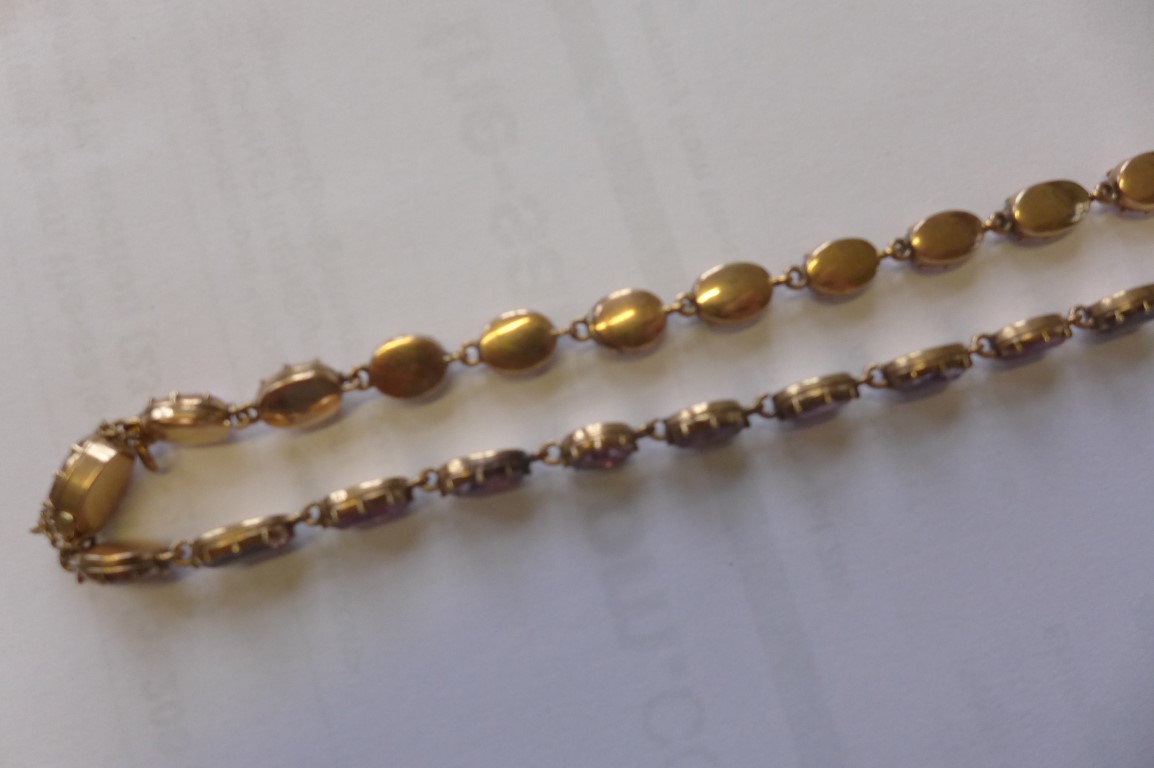 An early Victorian foil back topaz rivière necklace, circa 1840 The graduated oval shaped topaz - Image 3 of 15