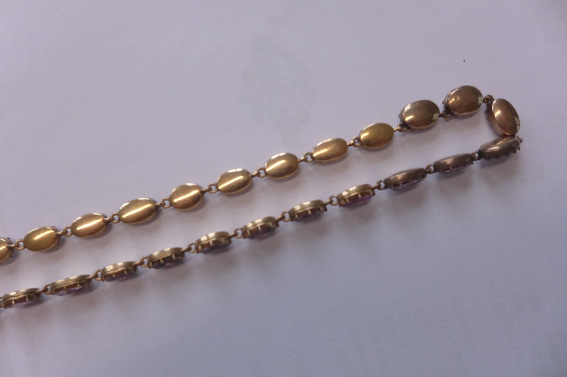 An early Victorian foil back topaz rivière necklace, circa 1840 The graduated oval shaped topaz - Image 4 of 15