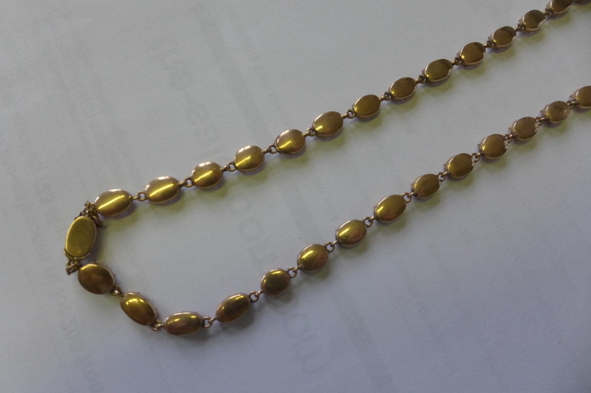 An early Victorian foil back topaz rivière necklace, circa 1840 The graduated oval shaped topaz - Image 5 of 15