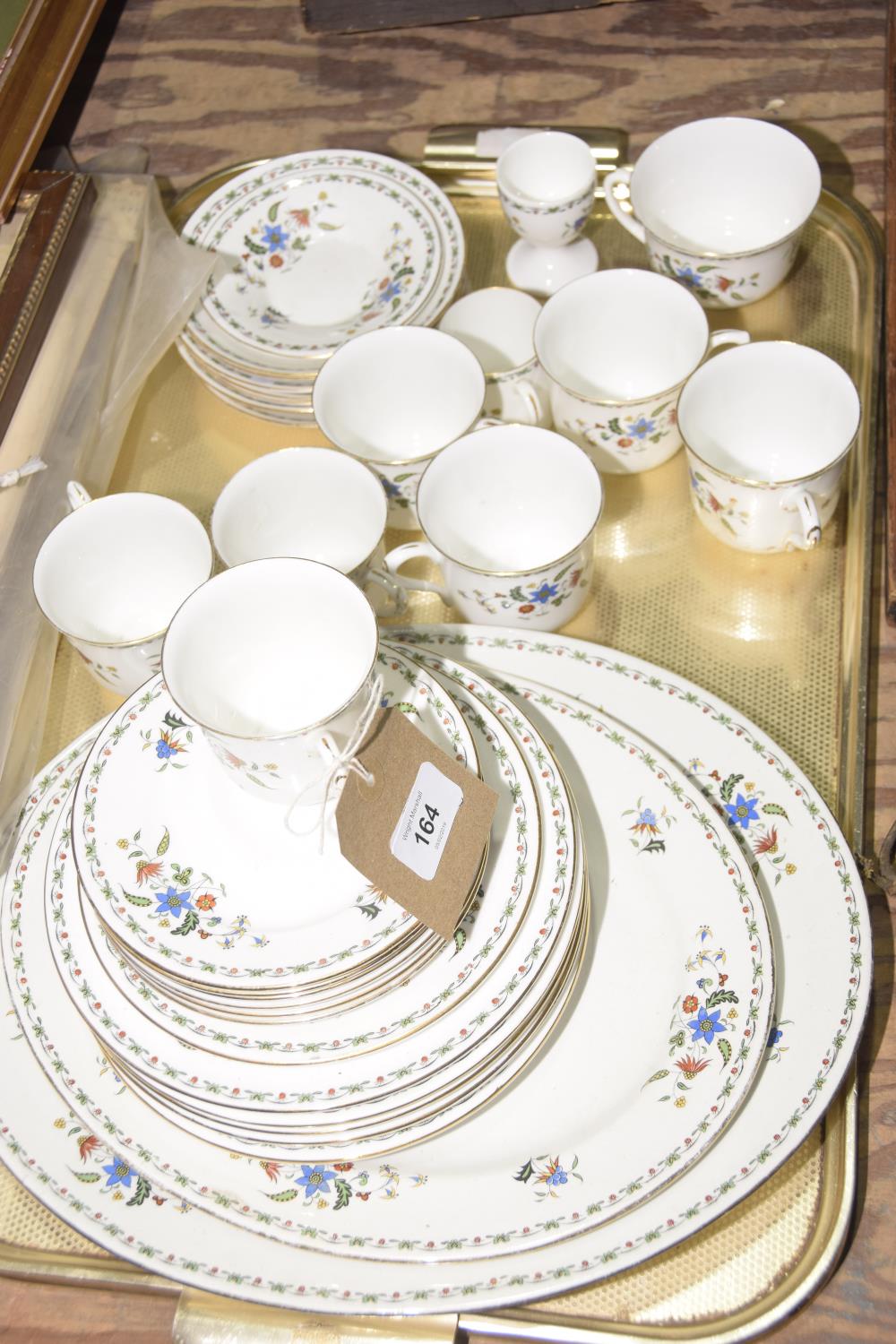 A Shelley 'Chelsea' pattern part tea and dinner service To include seven teacups, breakfast cup,