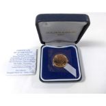 Elizabeth II cased gold sovereign dated 2002 Complete with certificate of issue being an limited