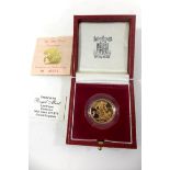 A Queen Elizabeth II cased gold proof sovereign dated 1988 Complete with certificate of issue no.