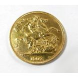 King Edward VII gold two pounds dated 1902