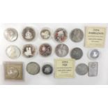 A collection of British and foreign silver coinage To include three Maria Theresa thalers dated